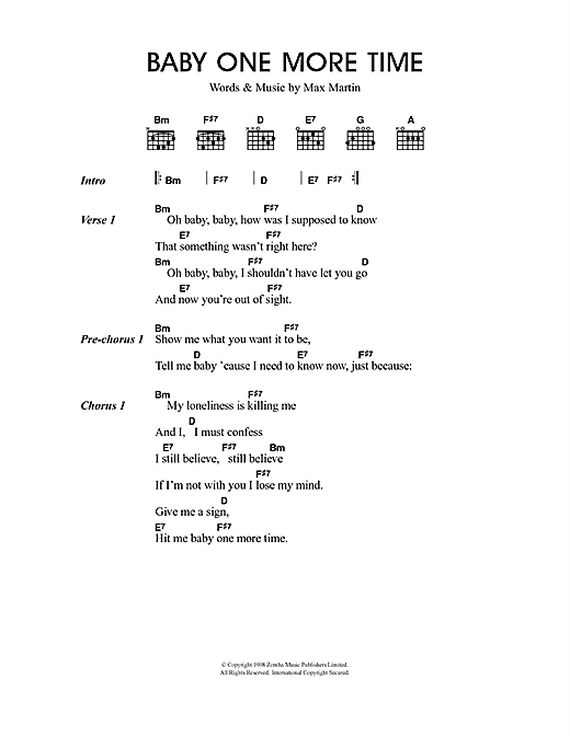 Download Travis ...Baby One More Time Sheet Music