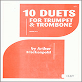 Download or print Arthur Frackenpohl 10 Duets For Trumpet And Trombone Sheet Music Printable PDF 16-page score for Classical / arranged Brass Ensemble SKU: 124834.