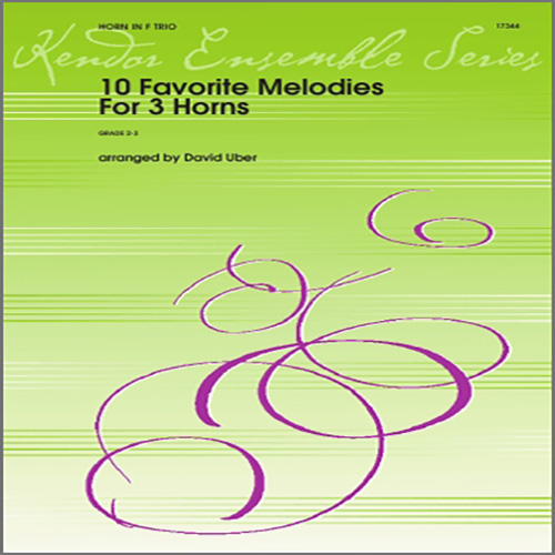 Download David Uber 10 Favorite Melodies For 3 Horns - Full Score Sheet Music and Printable PDF Score for Brass Ensemble