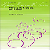 Download David Uber 10 Favorite Melodies For 3 Horns - Full Score Sheet Music and Printable PDF Score for Brass Ensemble