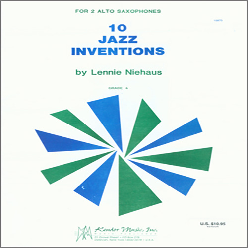 Download or print Lennie Niehaus 10 Jazz Inventions (altos) Sheet Music Printable PDF 22-page score for Jazz / arranged Woodwind Ensemble SKU: 371213.