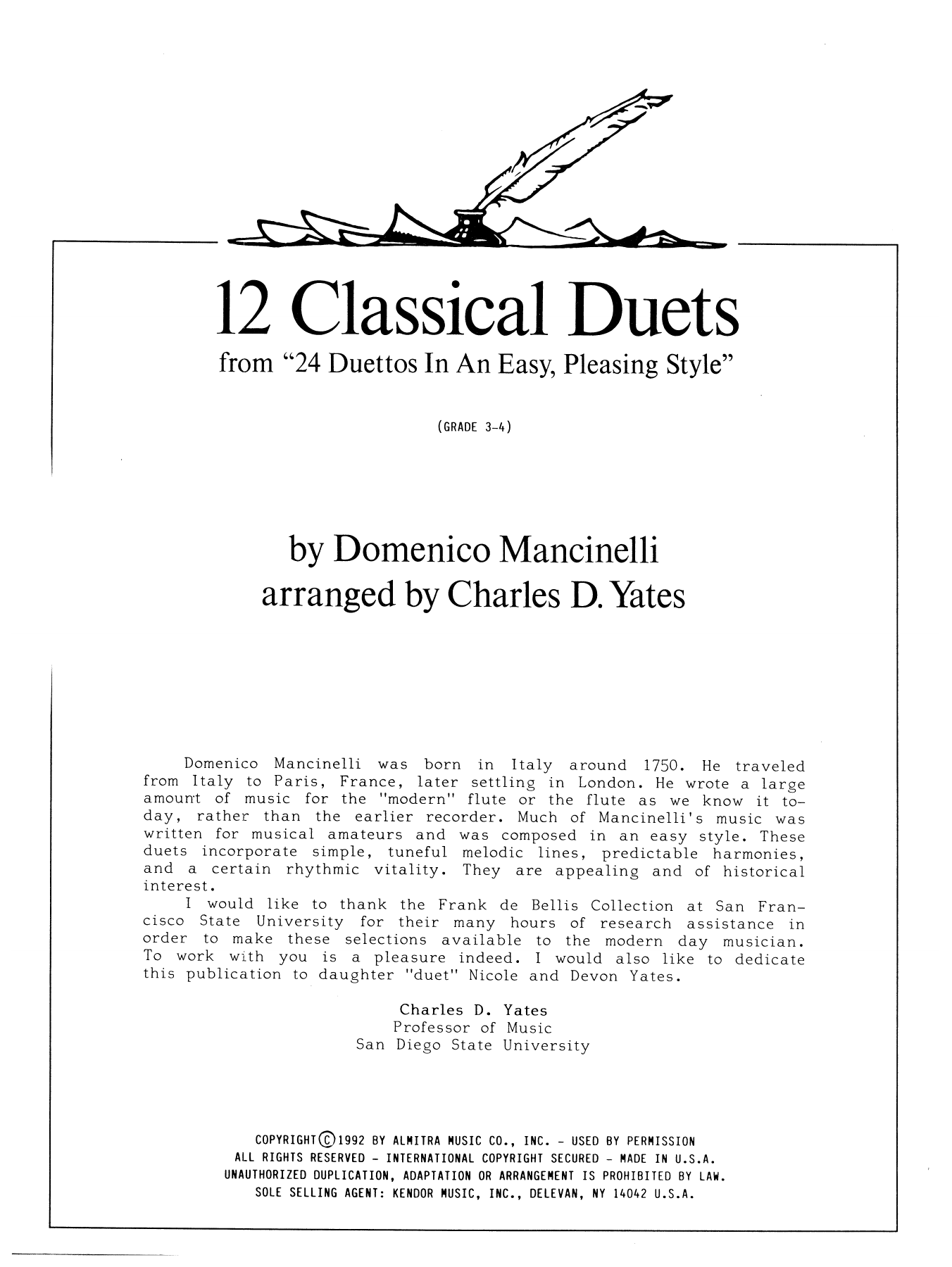 Download Charles Yates 12 Classics Duets (from 24 Duettos In A Sheet Music