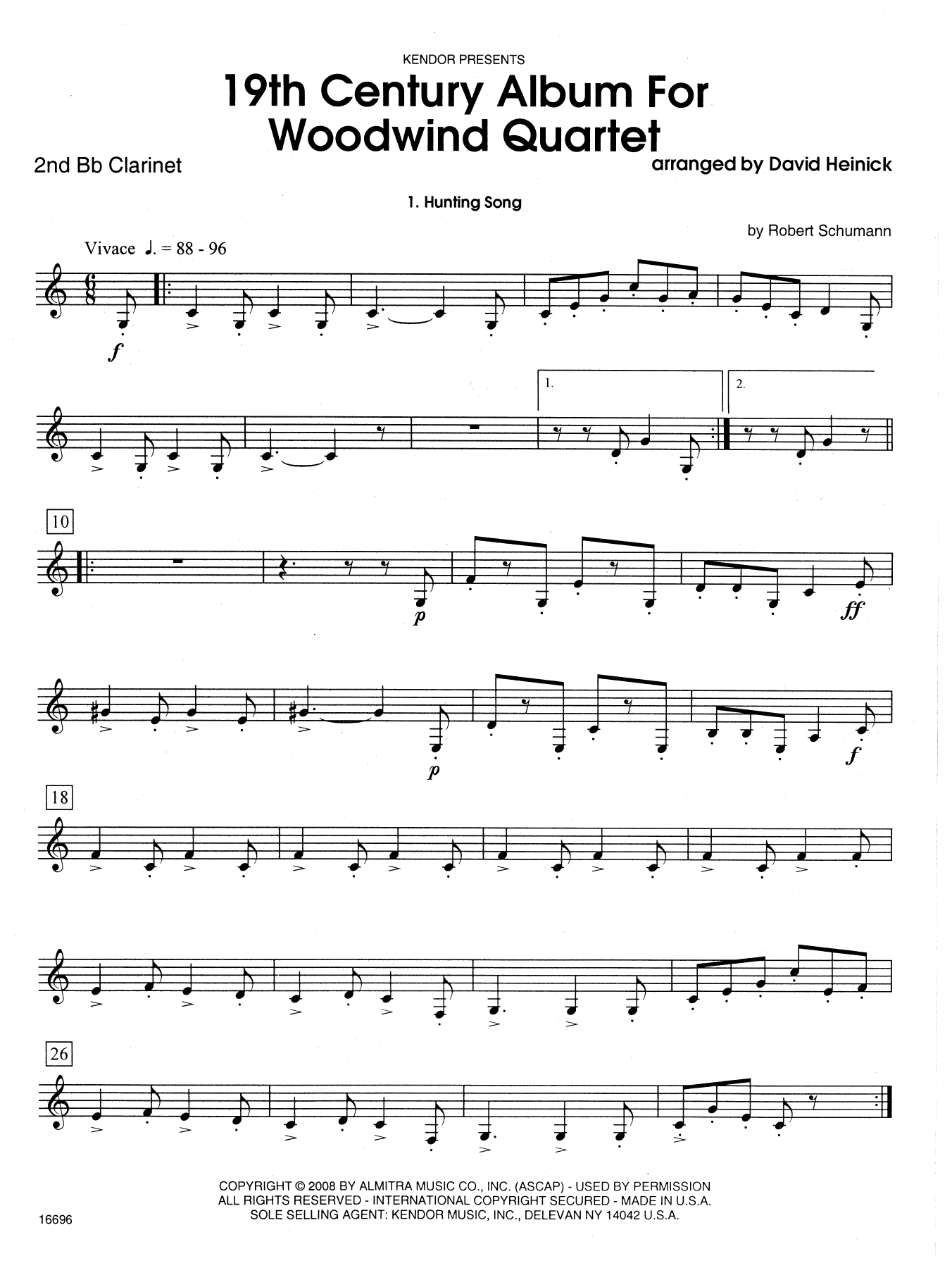 Download David Heinick 19th Century Album For Woodwind Quartet Sheet Music