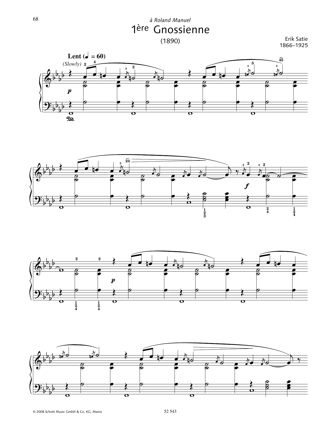 Download Erik Satie 1ère Gnossienne Sheet Music