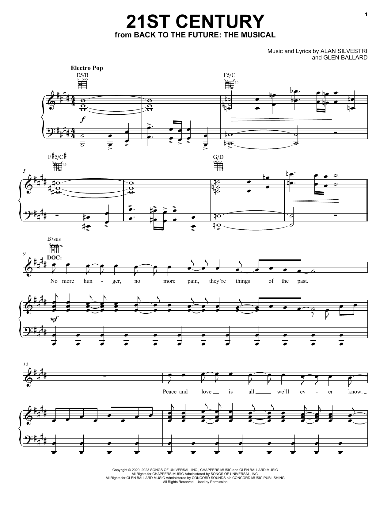 Download Glen Ballard and Alan Silvestri 21st Century (from Back To The Future: Sheet Music