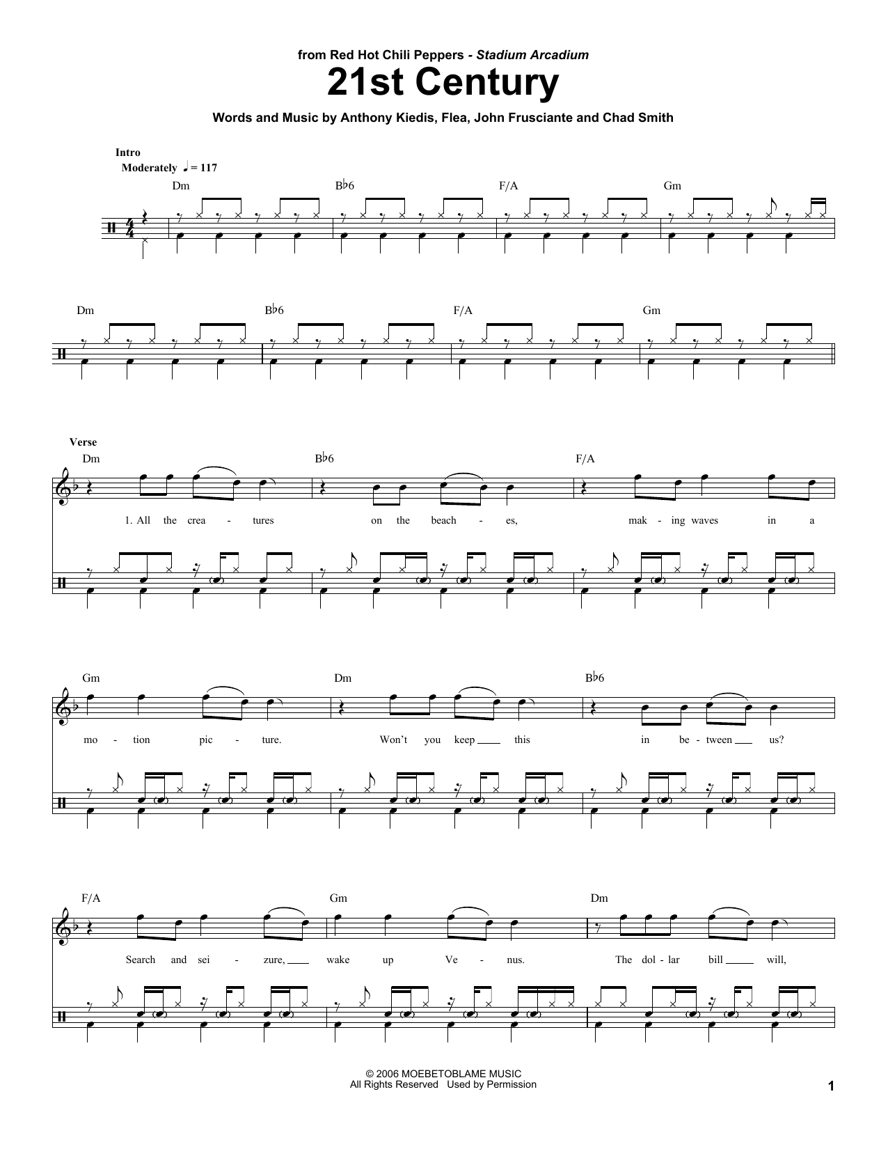 Download Red Hot Chili Peppers 21st Century Sheet Music