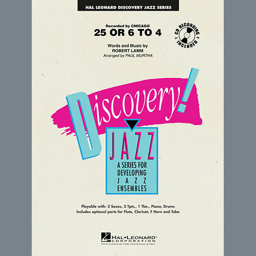 Download Paul Murtha 25 Or 6 To 4 - Baritone Sax Sheet Music and Printable PDF Score for Jazz Ensemble