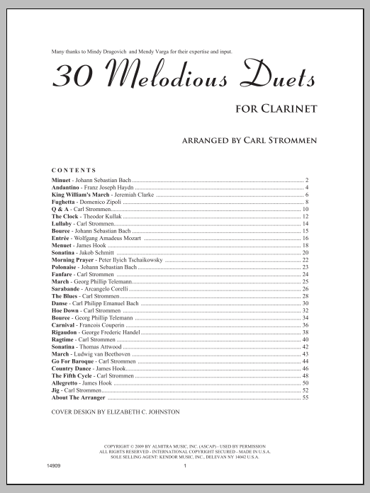 Download Strommen 30 Melodious Duets Sheet Music