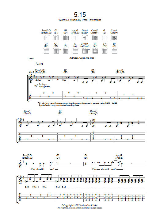 Download The Who 5:15 Sheet Music