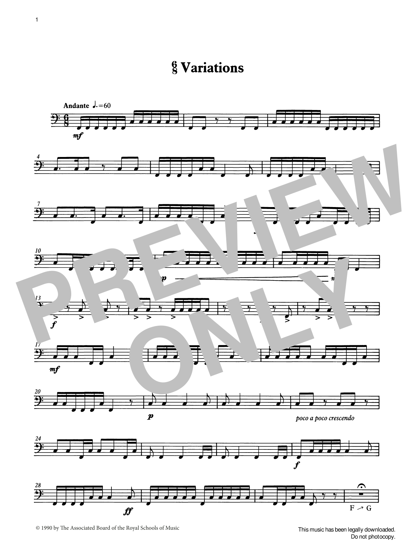 Download Ian Wright 6/8 Variations from Graded Music for Ti Sheet Music
