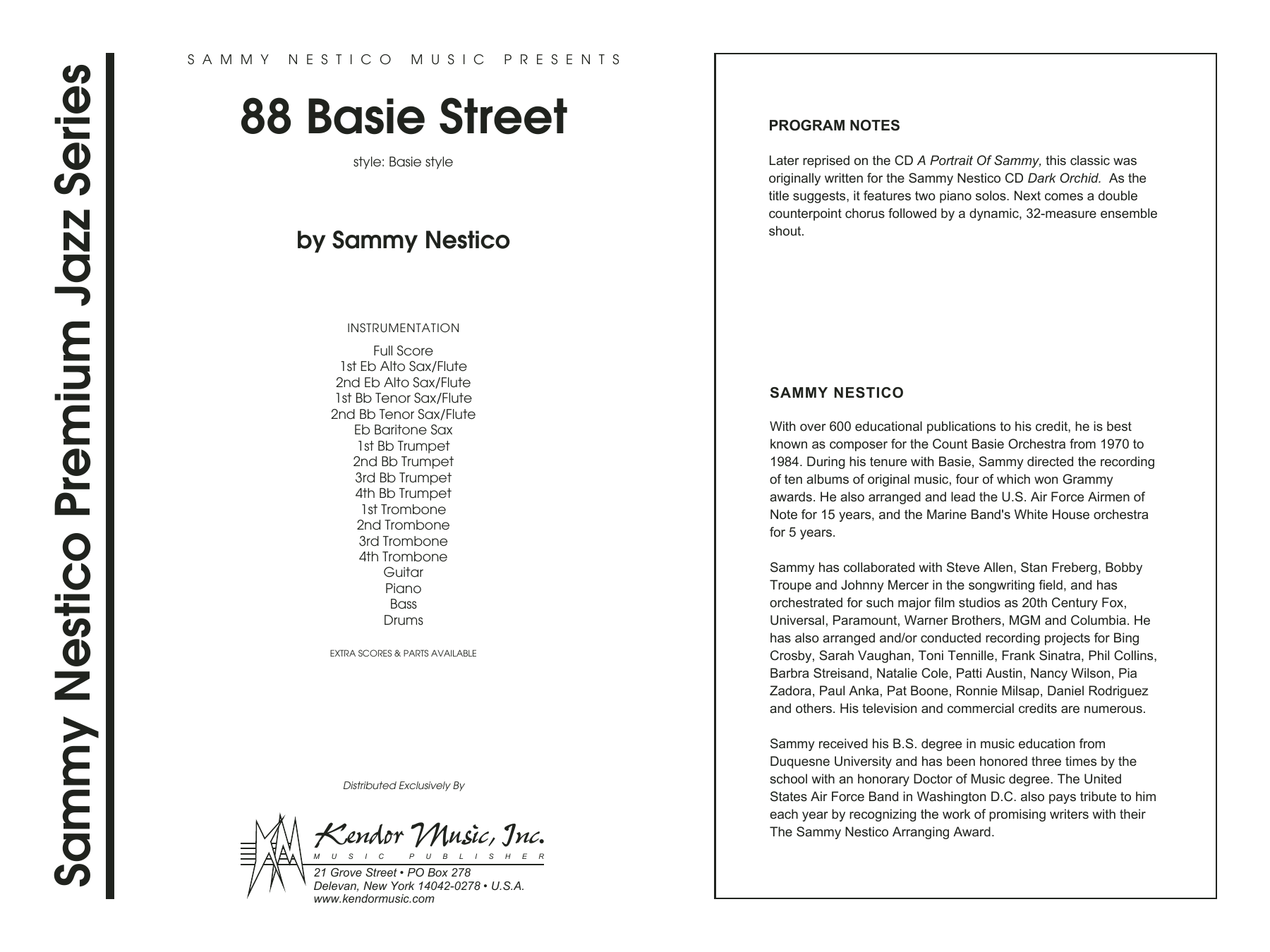 Download Sammy Nestico 88 Basie Street - Full Score Sheet Music