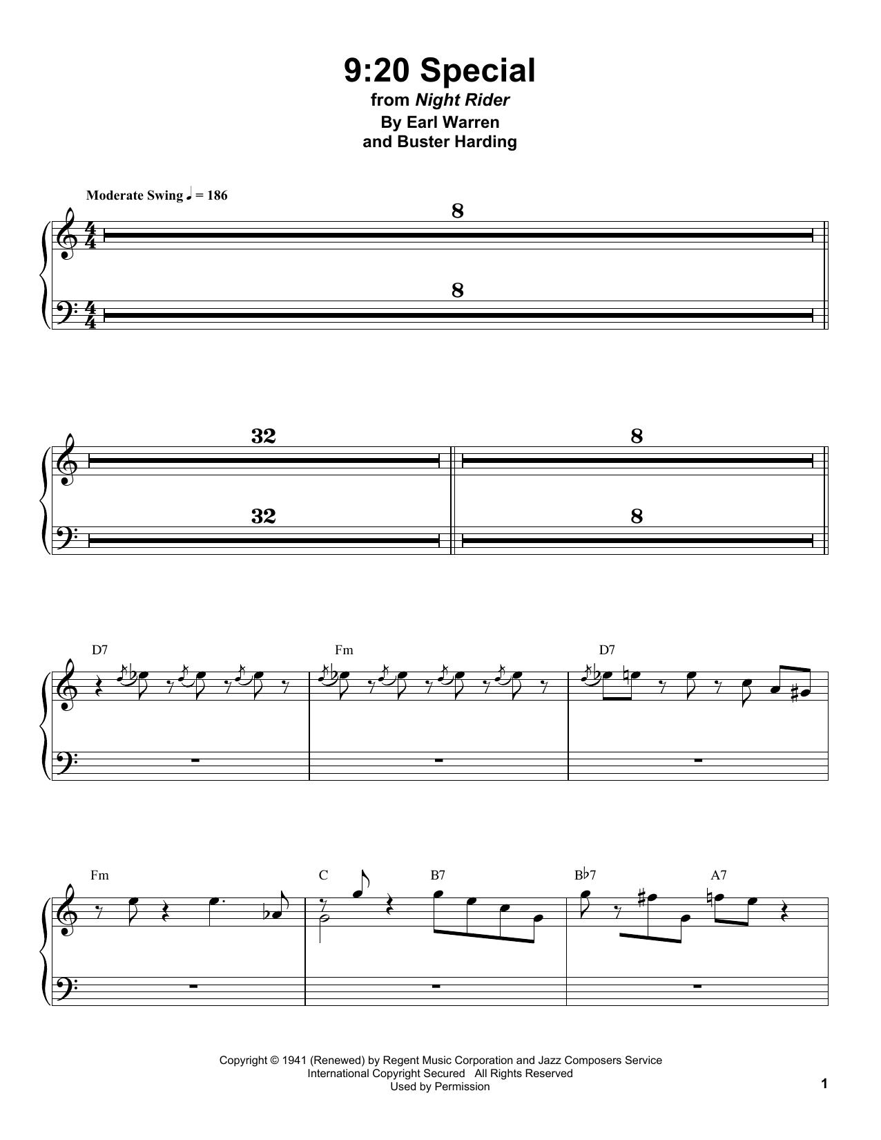Download Count Basie 9:20 Special Sheet Music