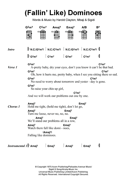 Download Donald Byrd (Fallin' Like) Dominoes Sheet Music