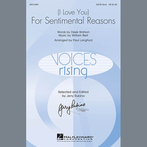 Download Paul Langford (I Love You) For Sentimental Reasons Sheet Music and Printable PDF Score for SATB Choir
