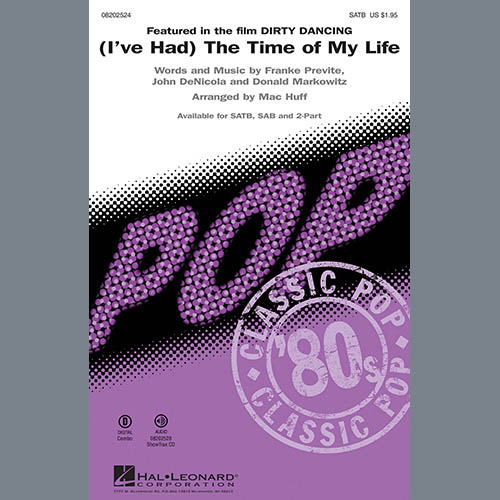 Download Bill Medley & Jennifer Warnes (I've Had) The Time Of My Life (arr. Mac Huff) - Bass Sheet Music and Printable PDF Score for Choir Instrumental Pak