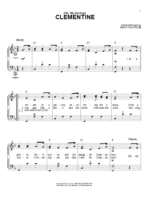 Download or print Gary Meisner (Oh, My Darling) Clementine Sheet Music Printable PDF 2-page score for American / arranged Accordion SKU: 92838.