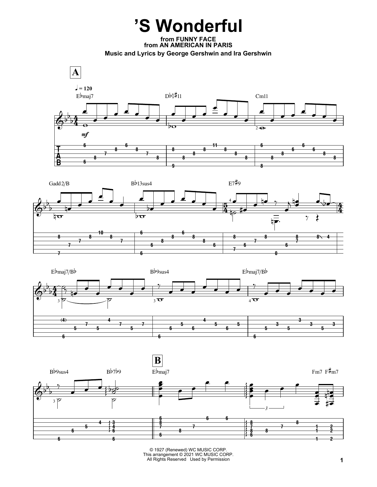 Download George Gershwin 'S Wonderful (arr. Matt Otten) Sheet Music
