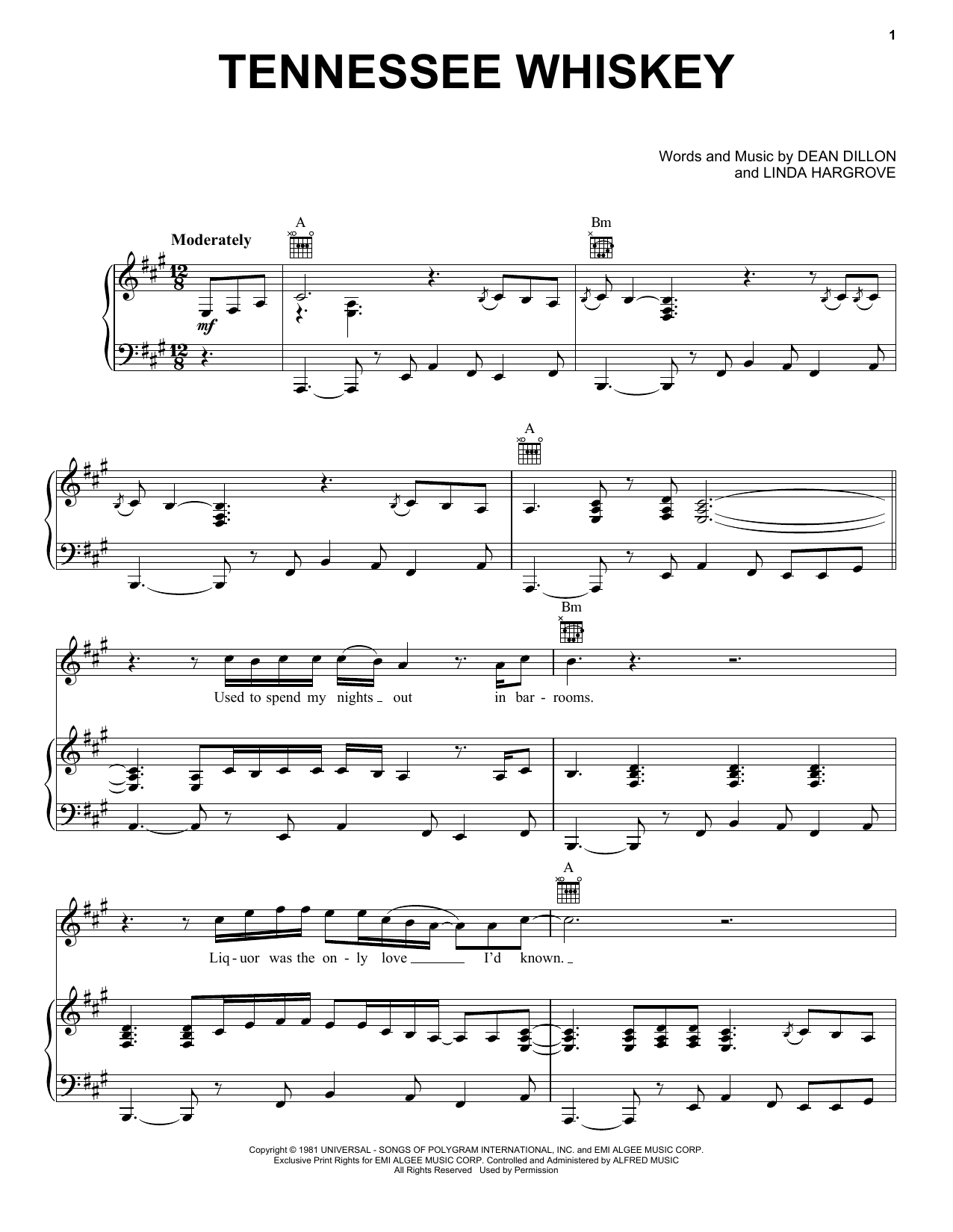 Download Chris Stapleton (Smooth As) Tennessee Whiskey Sheet Music