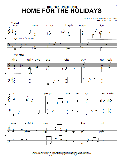 Perry Como (There's No Place Like) Home For The Holidays [Jazz version] (arr. Brent Edstrom) sheet music notes printable PDF score