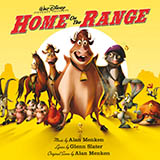 Download or print Glenn Slater (You Ain't) Home On The Range - Main Title Sheet Music Printable PDF 3-page score for Disney / arranged Piano, Vocal & Guitar (Right-Hand Melody) SKU: 28145.