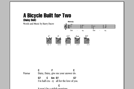 Download Harry Dacre A Bicycle Built For Two (Daisy Bell) Sheet Music