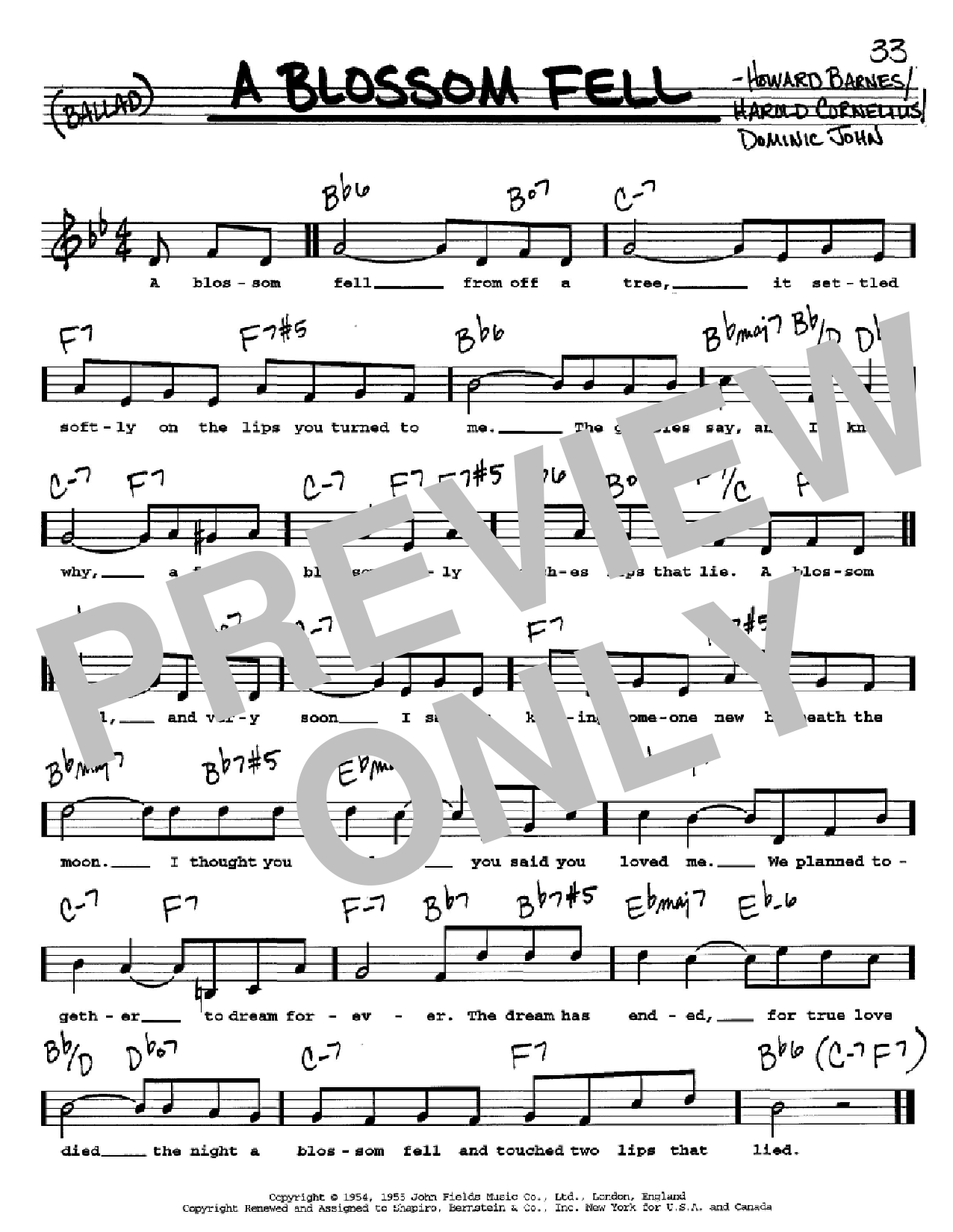 Download Nat King Cole A Blossom Fell Sheet Music