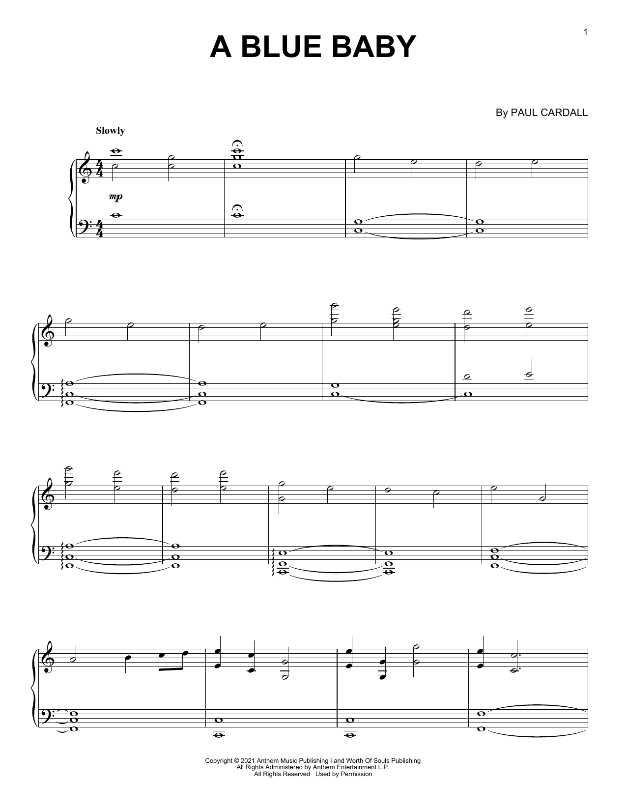 Download Paul Cardall A Blue Baby Sheet Music