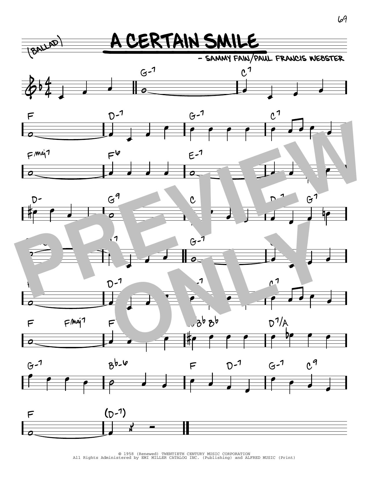 Download Johnny Mathis A Certain Smile Sheet Music