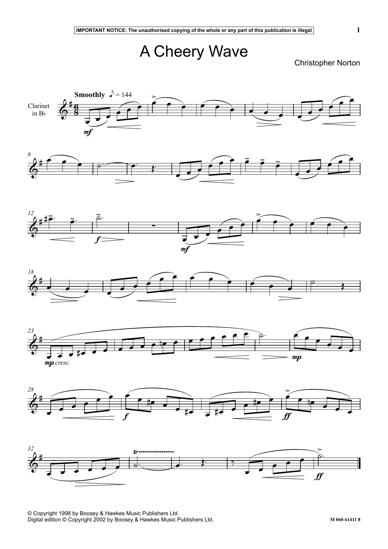 Download Christopher Norton A Cheery Wave Sheet Music