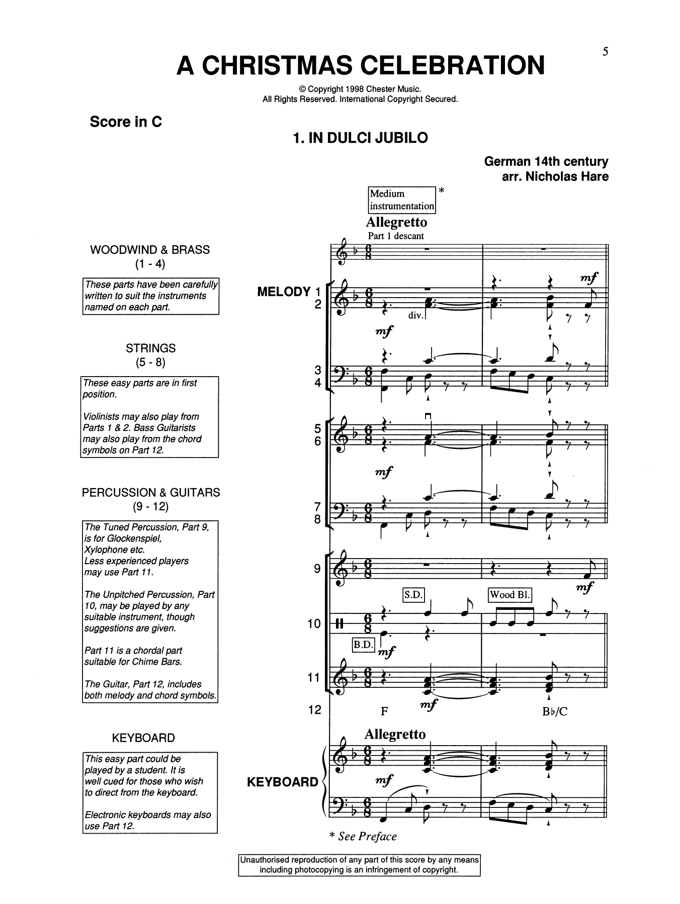 Download Traditional A Christmas Celebration Sheet Music