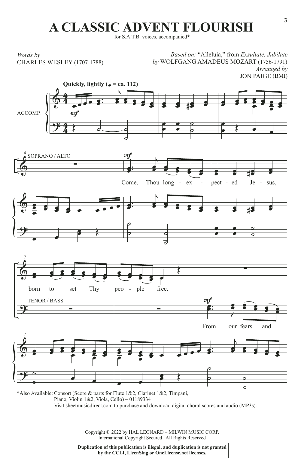 Download Charles Wesley A Classic Advent Flourish (arr. Jon Pai Sheet Music
