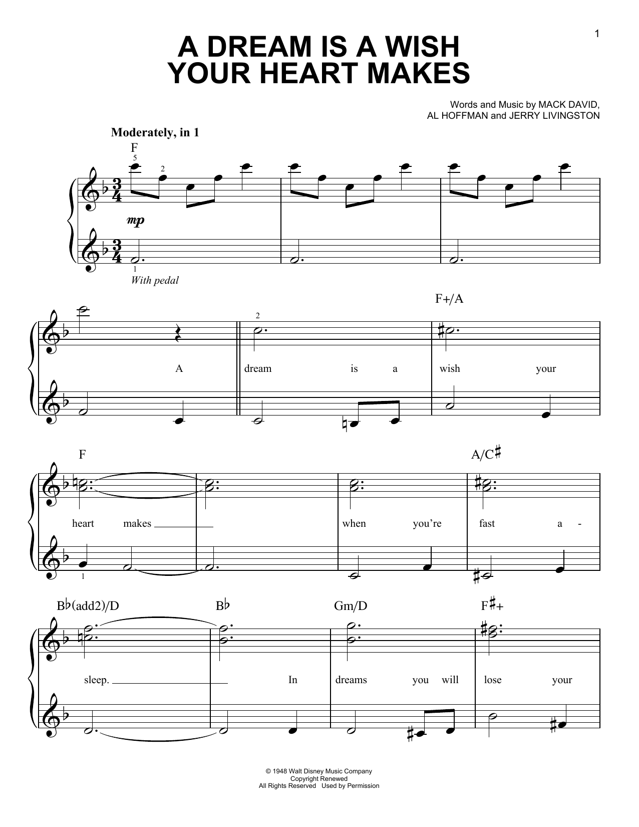 Download Patrick Doyle A Dream Is A Wish Your Heart Makes Sheet Music
