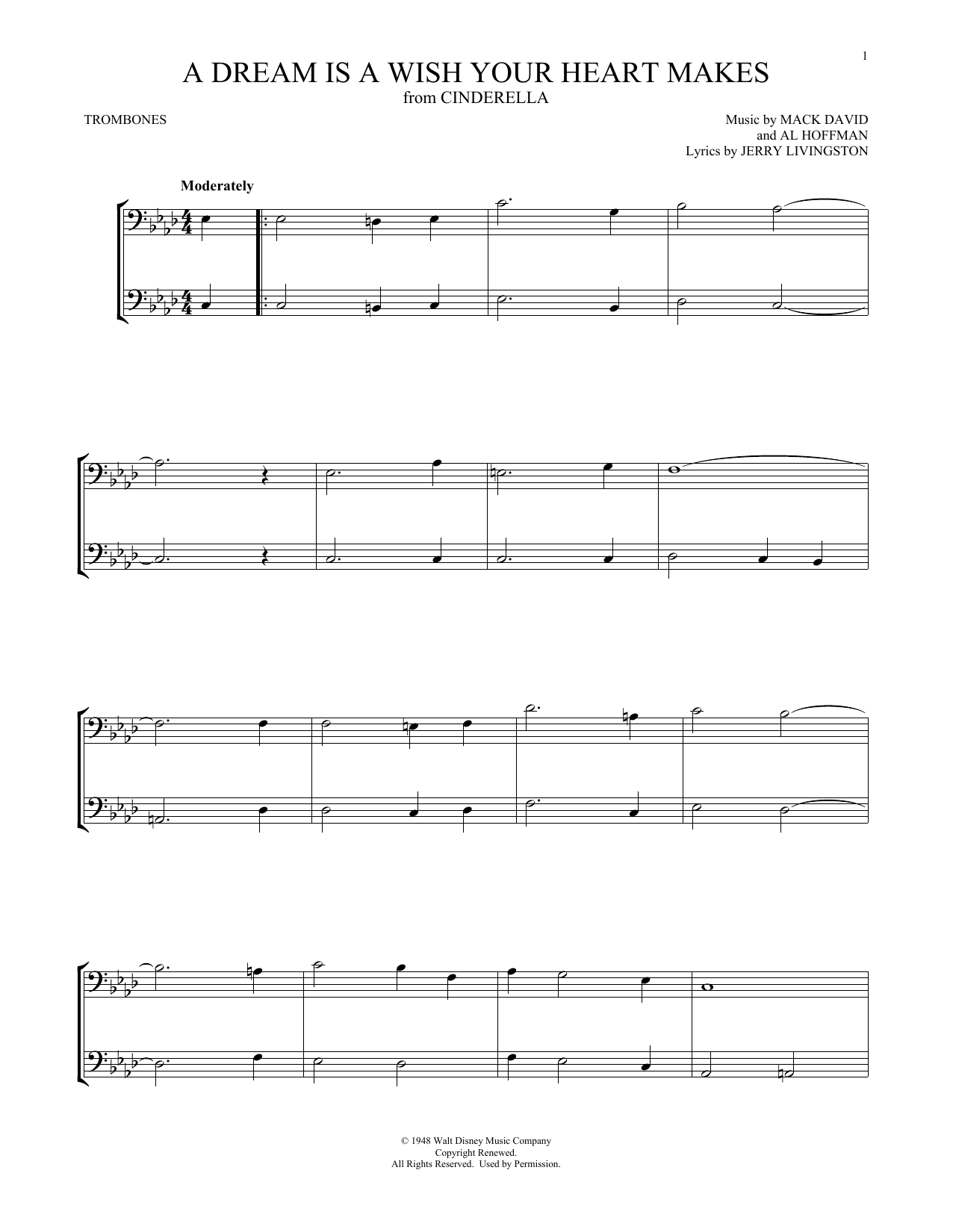 Download Linda Ronstadt A Dream Is A Wish Your Heart Makes (fro Sheet Music