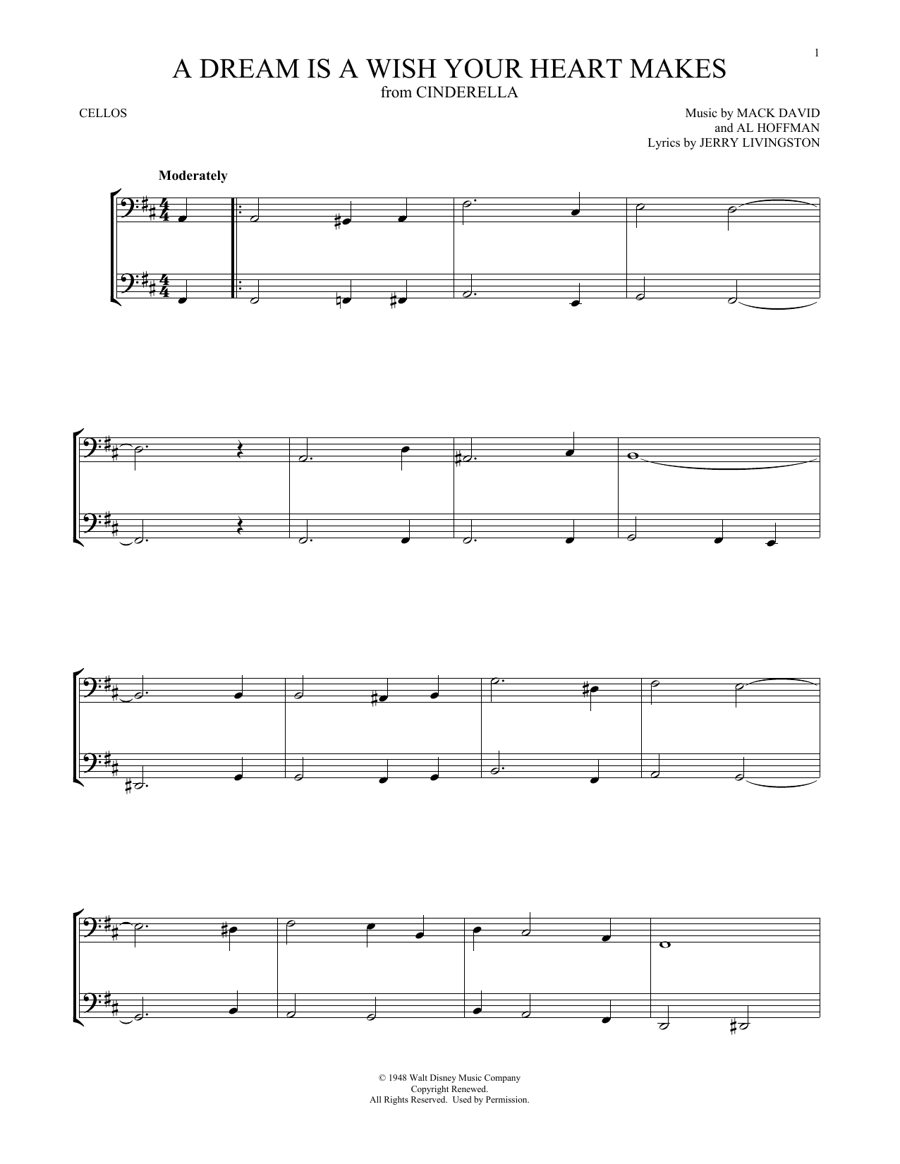 Download Linda Ronstadt A Dream Is A Wish Your Heart Makes (fro Sheet Music