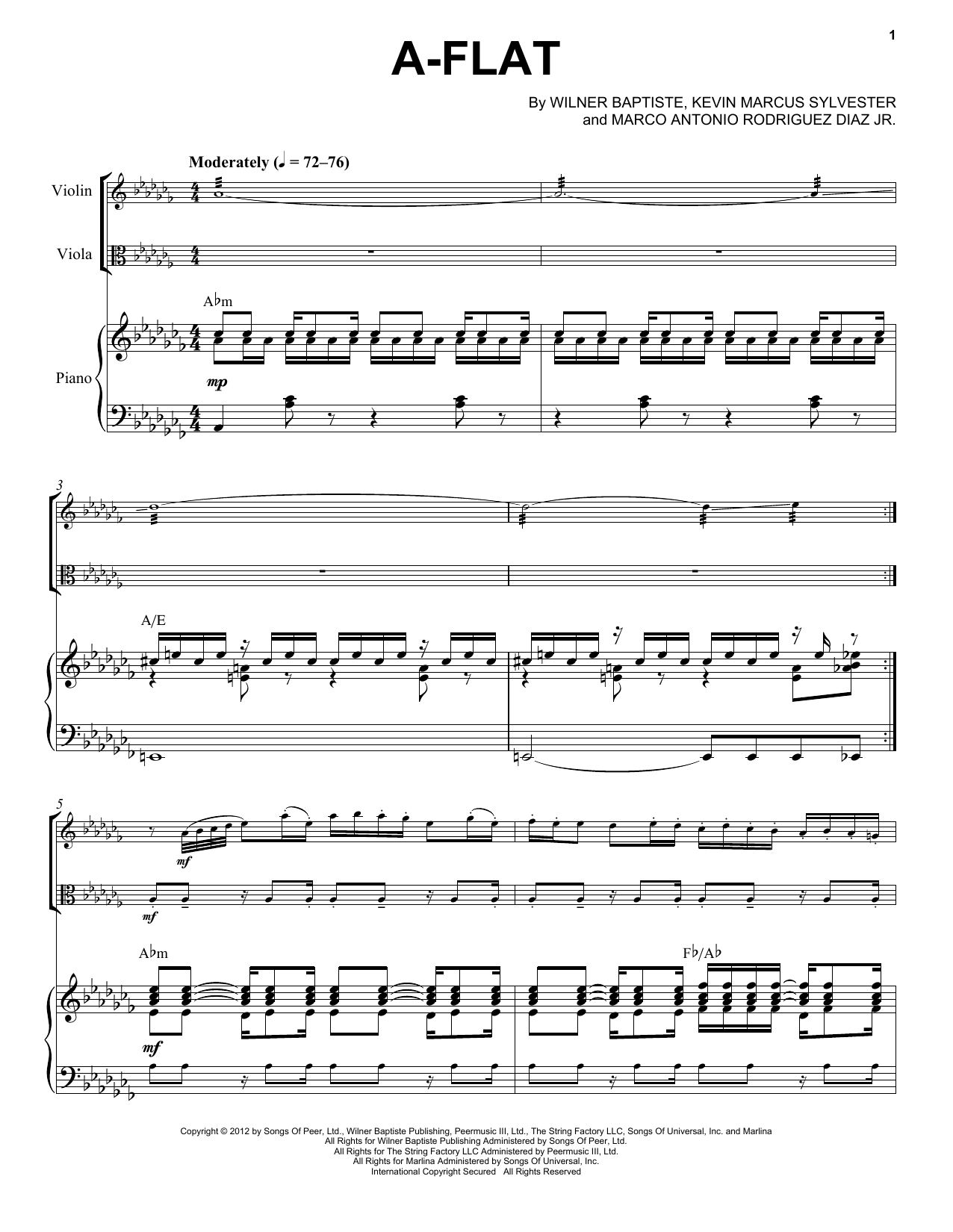 Download Black Violin A-Flat Sheet Music