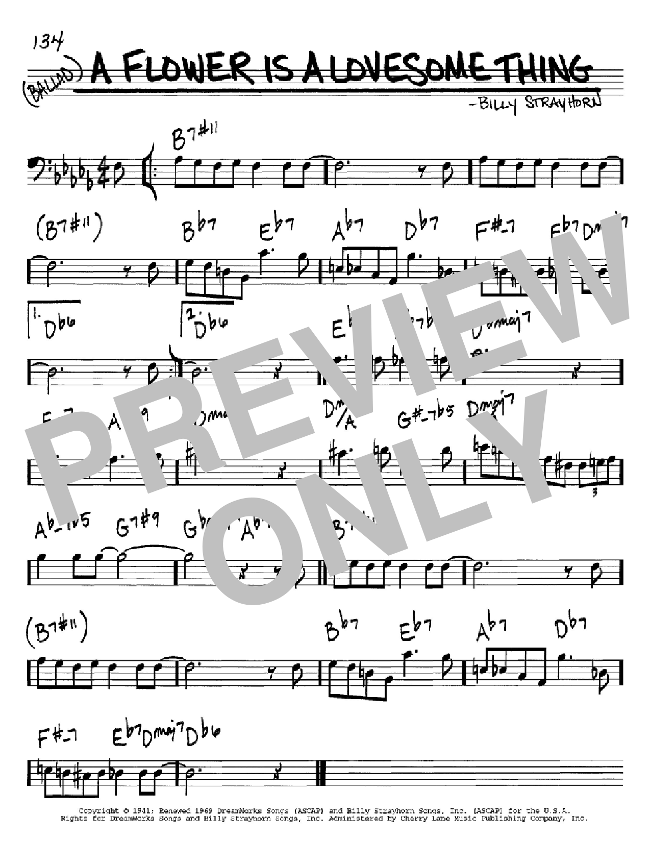 Download Billy Strayhorn A Flower Is A Lovesome Thing Sheet Music