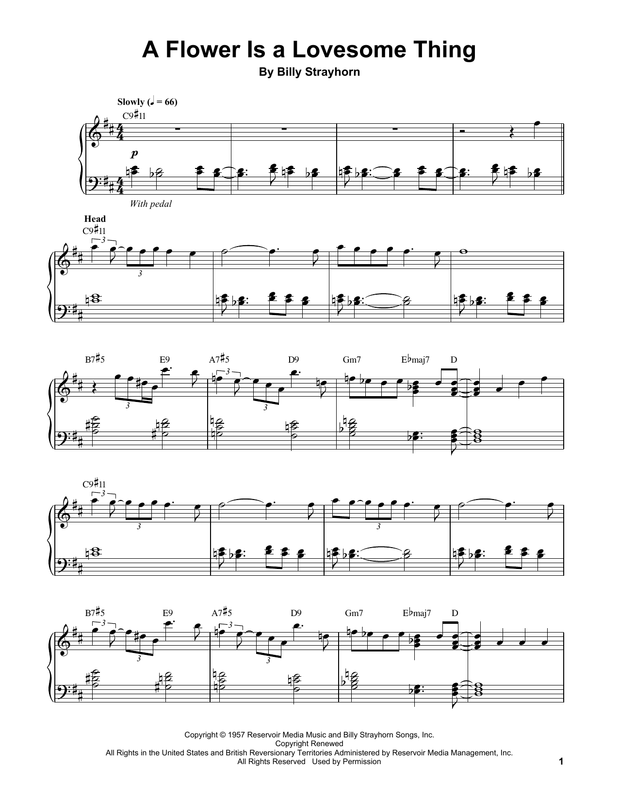 Download Vince Guaraldi A Flower Is A Lovesome Thing Sheet Music