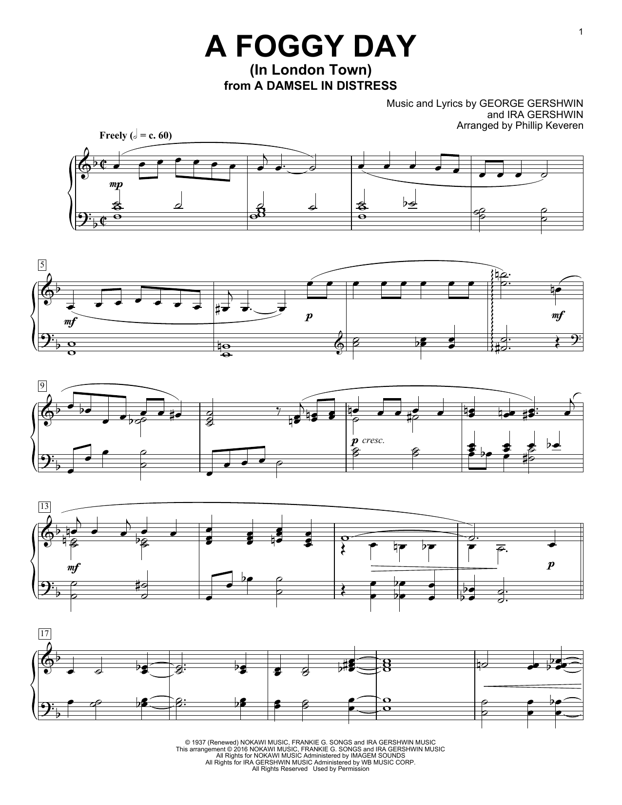 Download Phillip Keveren A Foggy Day (In London Town) Sheet Music