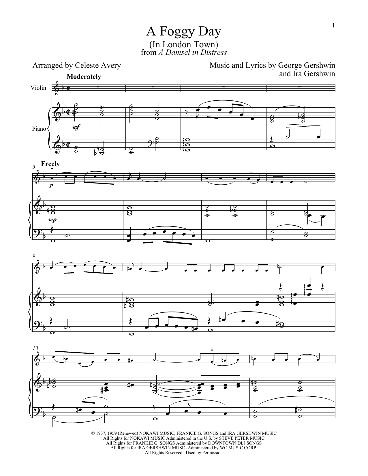 Download George Gershwin & Ira Gershwin A Foggy Day (In London Town) (from A Da Sheet Music
