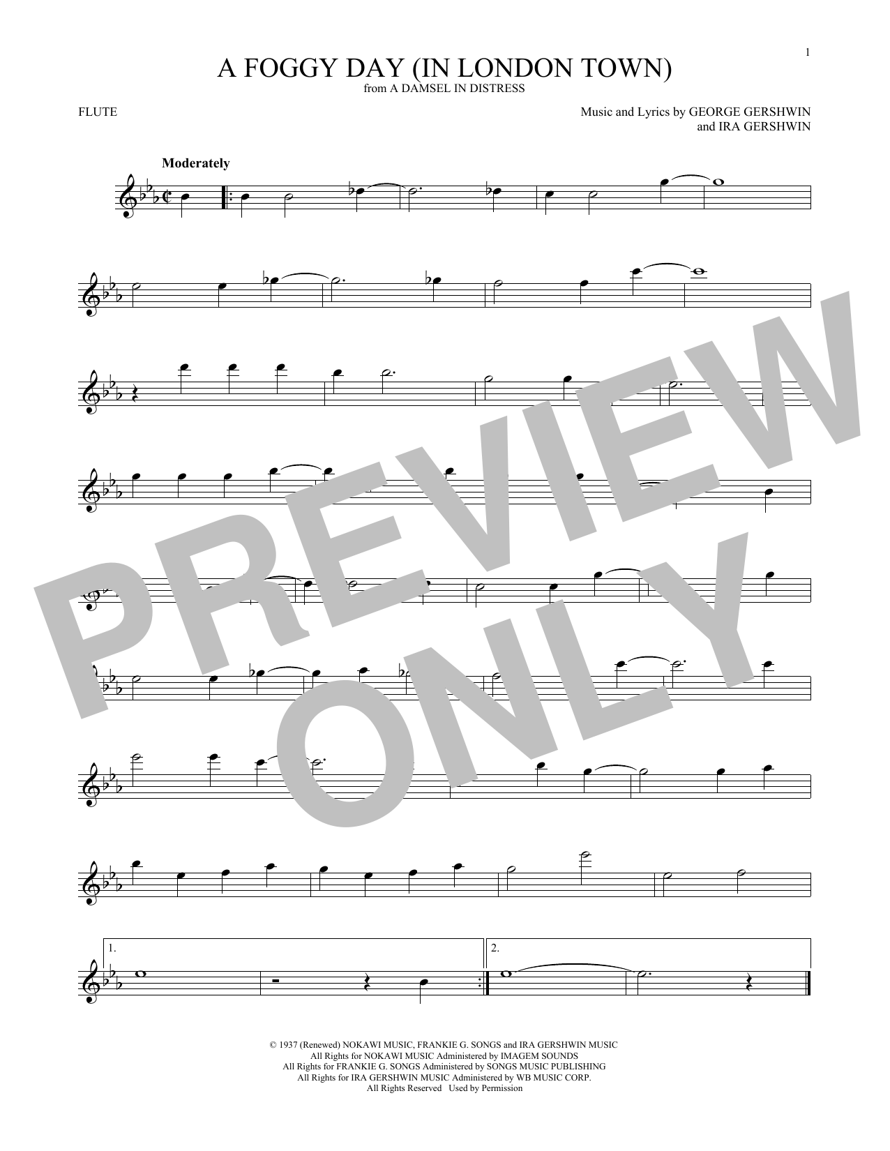 Download George Gershwin A Foggy Day (In London Town) Sheet Music