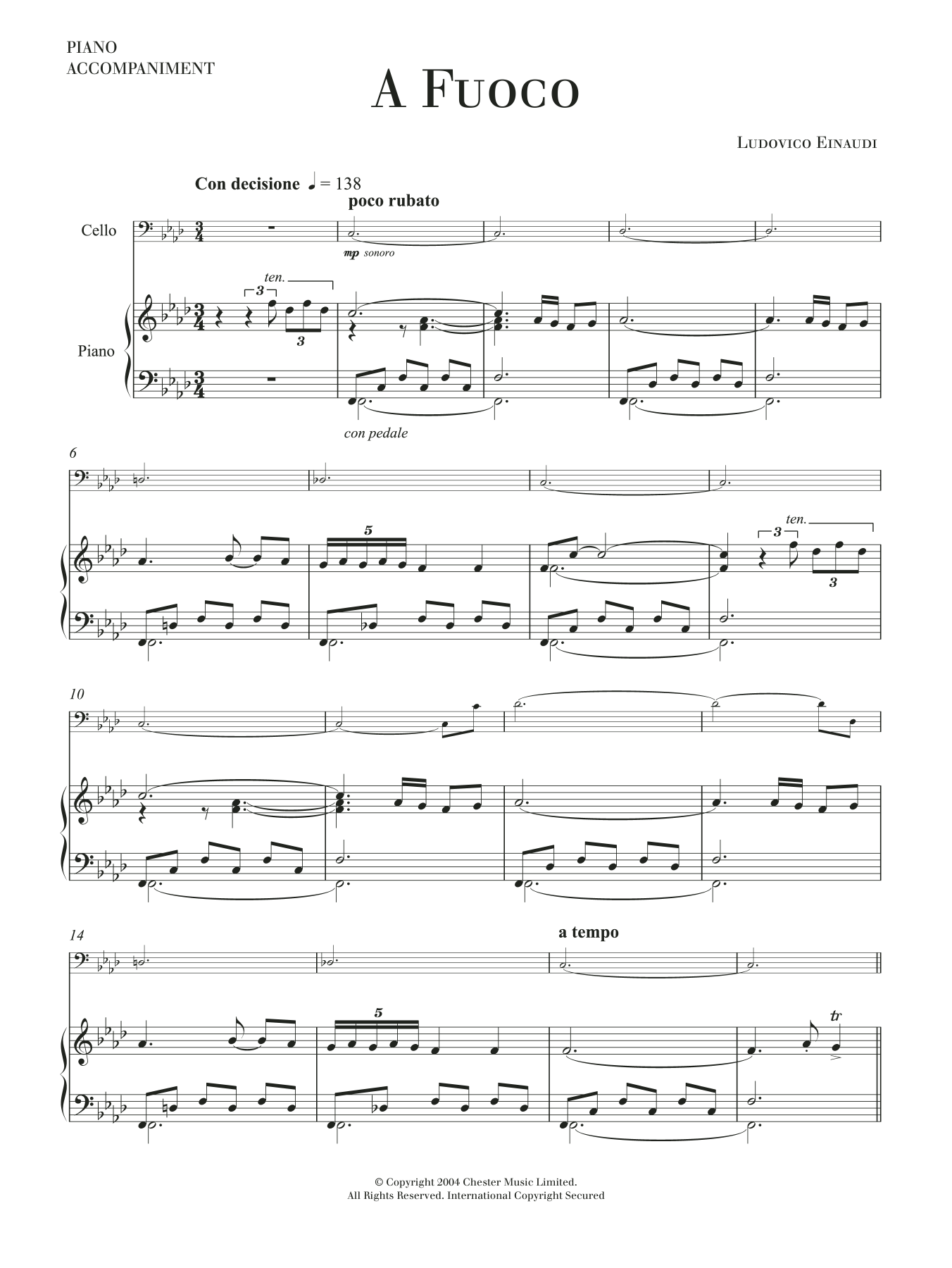 Download Ludovico Einaudi A Fuoco Sheet Music