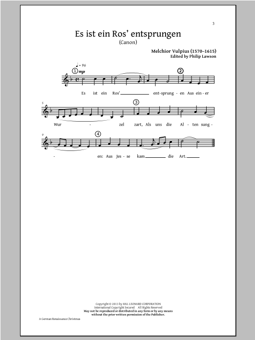 Download Philip Lawson A German Renaissance Christmas (Choral Sheet Music