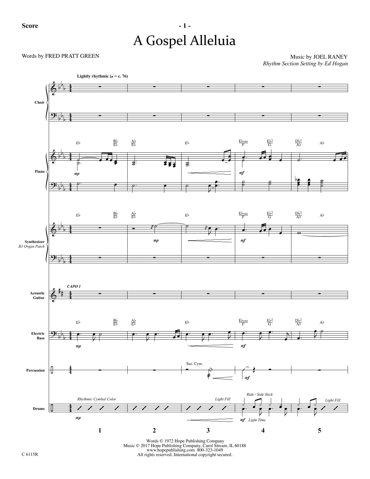 Download Ed Hogan A Gospel Alleluia - Full Score Sheet Music