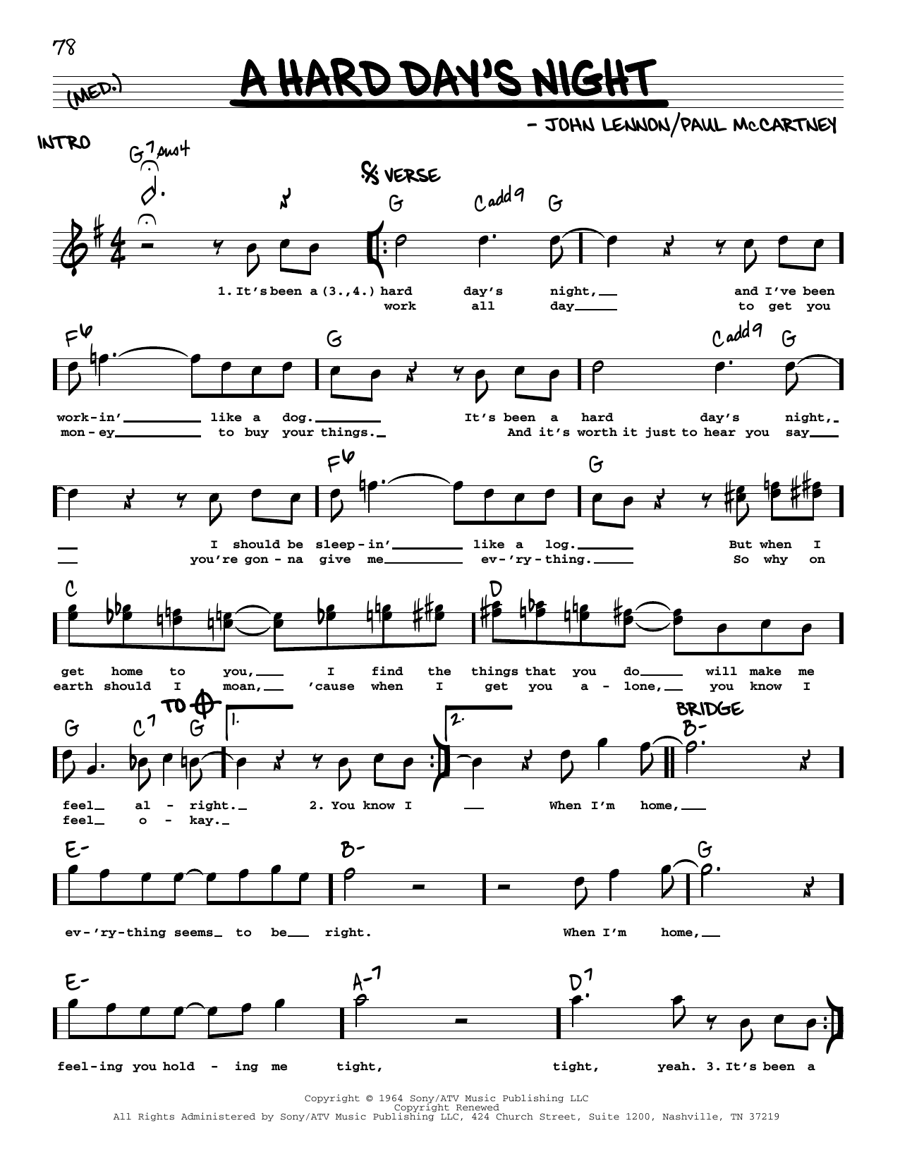 Download The Beatles A Hard Day's Night [Jazz version] Sheet Music