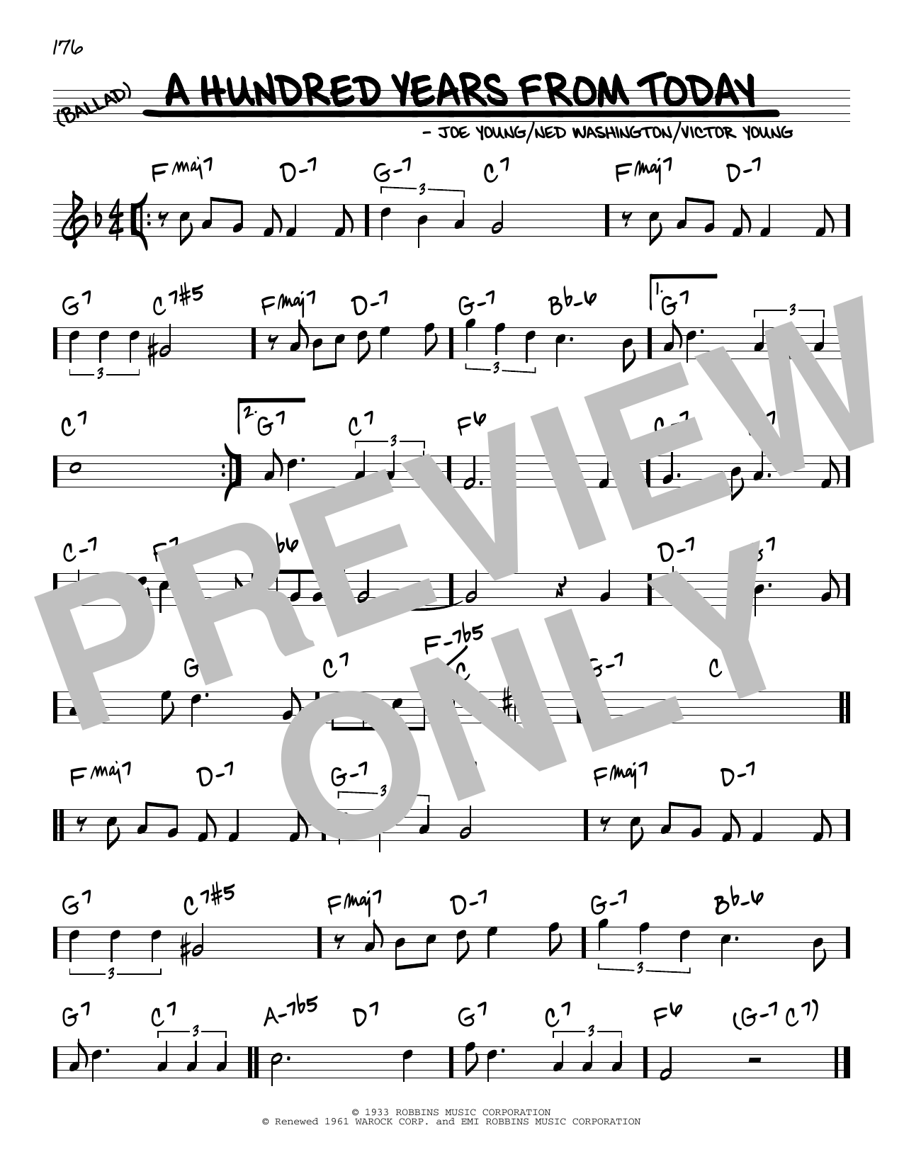 Download Frank Sinatra A Hundred Years From Today Sheet Music