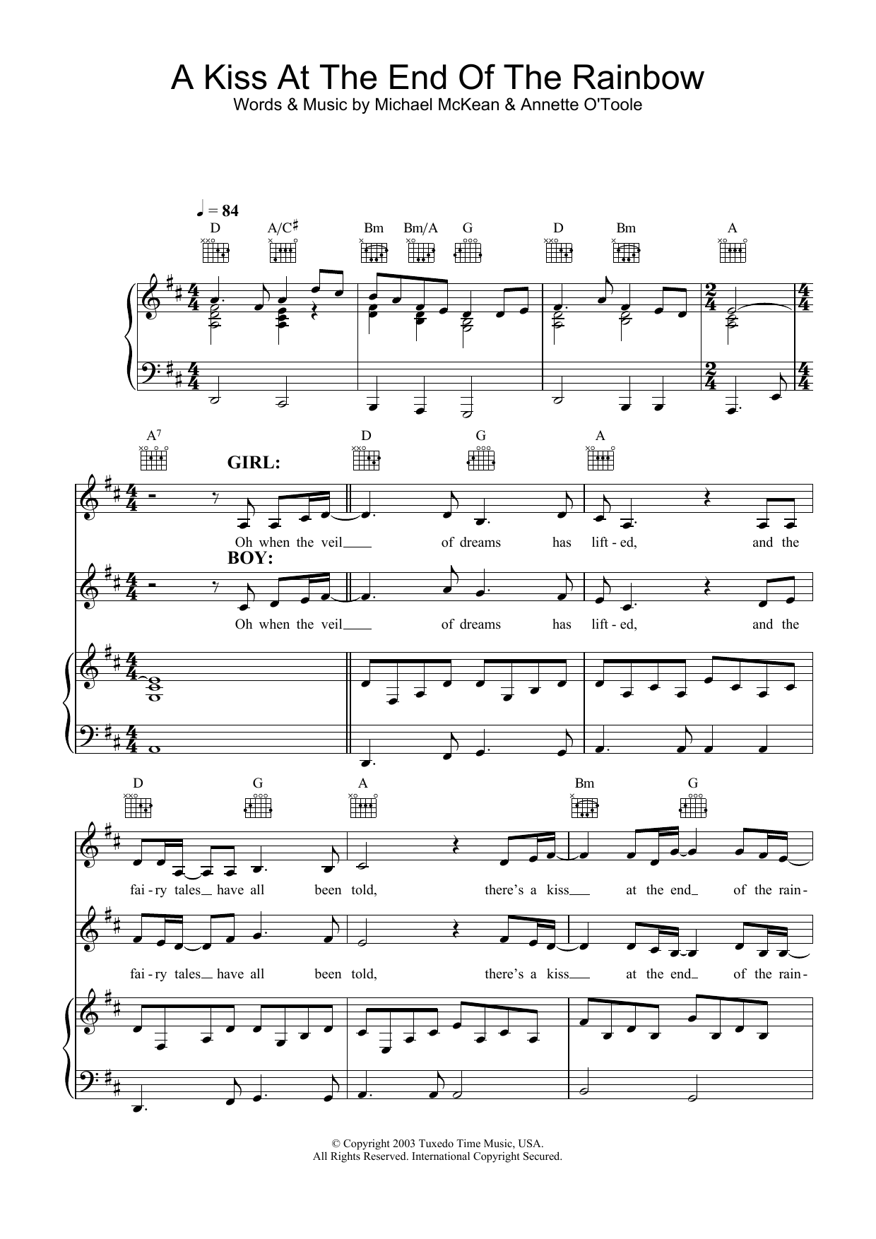 Download Mitch & Mickey A Kiss At The End Of The Rainbow Sheet Music