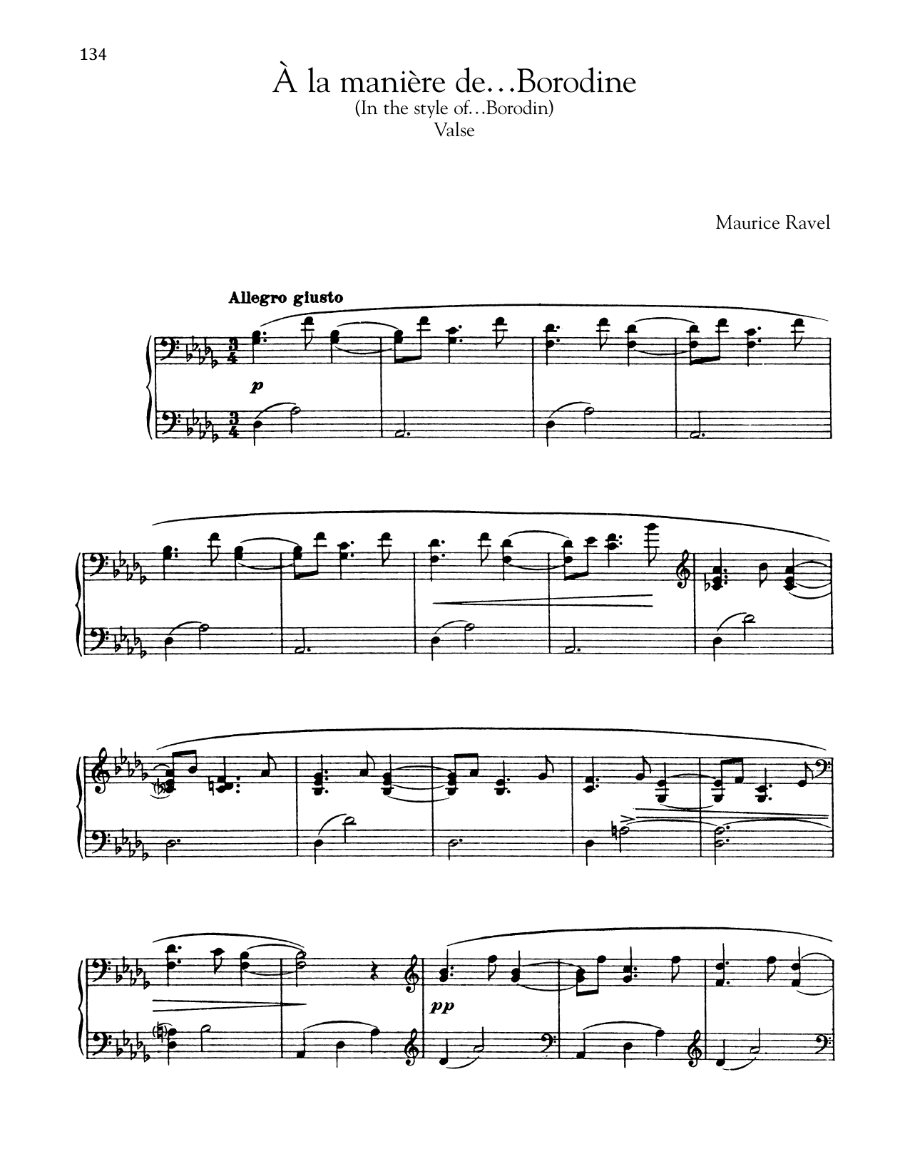 Download Maurice Ravel A La Maniere De Borodine (Valse) Sheet Music