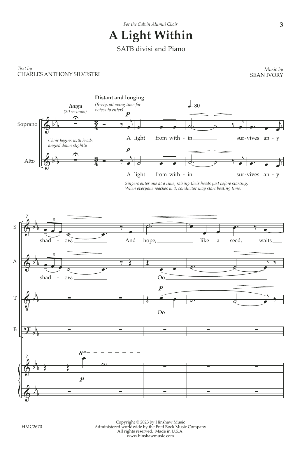 Download Sean Ivory A Light Within Sheet Music