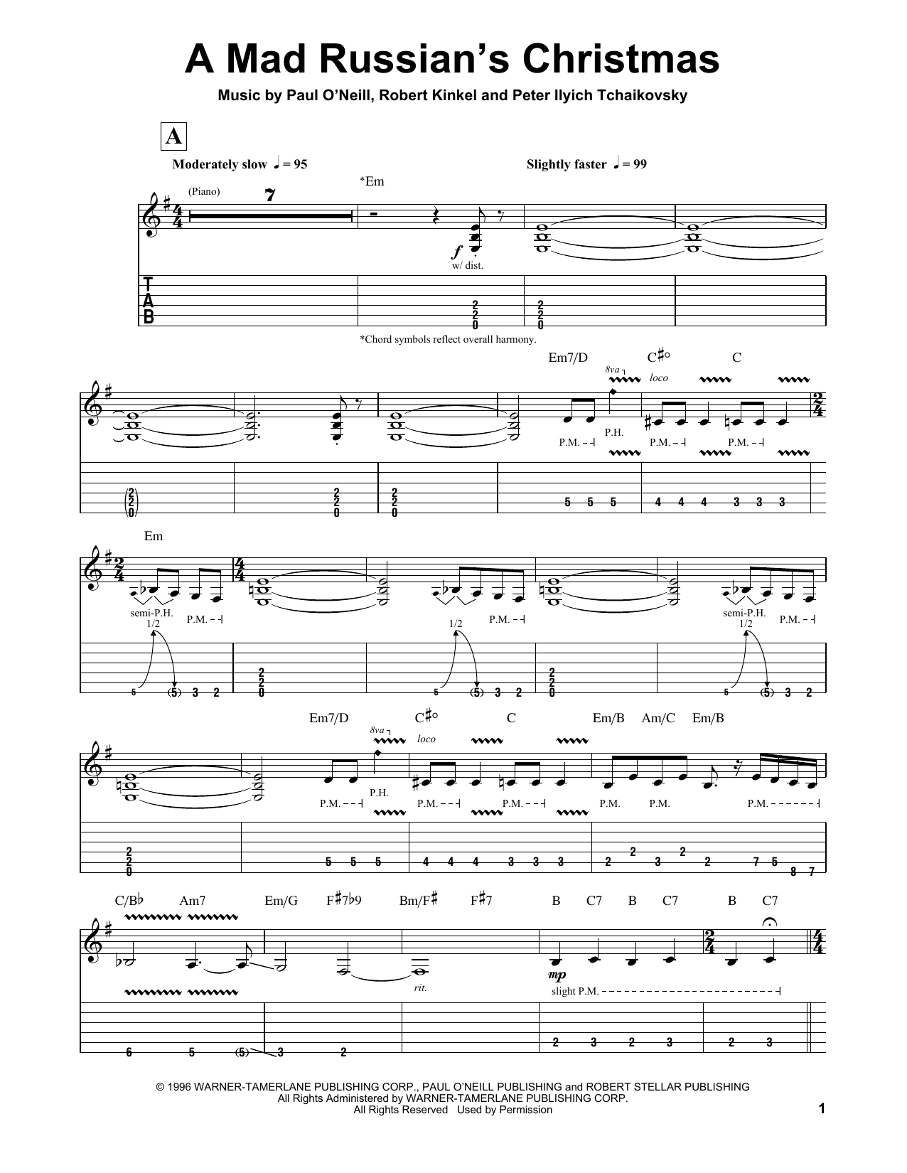 Download Trans-Siberian Orchestra A Mad Russian's Christmas Sheet Music