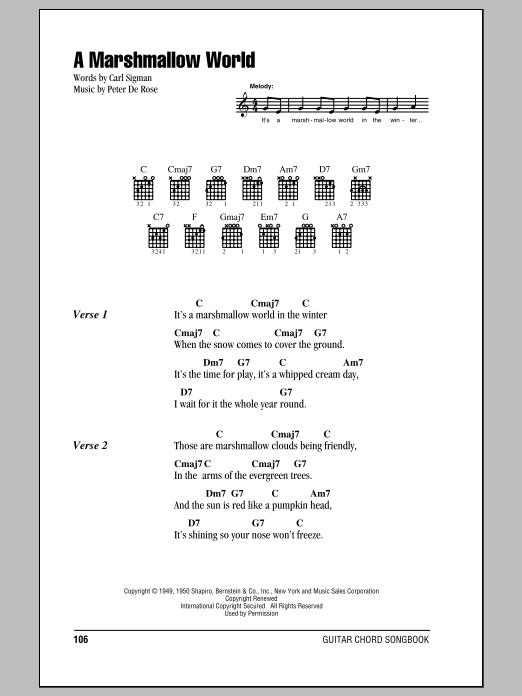 Download Bing Crosby A Marshmallow World Sheet Music